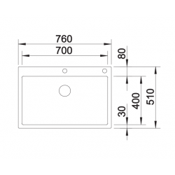 Zlewozmywak Blanco CLARON 700-IF/A stal Durinox z korkiem aut. z InFino Push Control 523 394